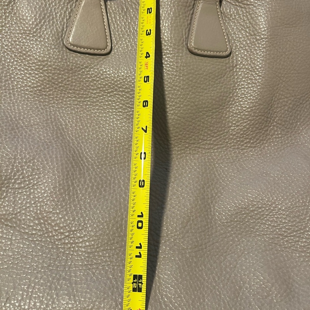 Prada • Taupe Leather Tote Bag • Large - Picture 5 of 16
